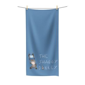 Polycotton Towel, Shaggy Donkey White Lettering