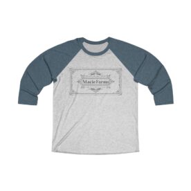 Marie Farms Gender Neutral Tri-Blend 3/4 Raglan Tee